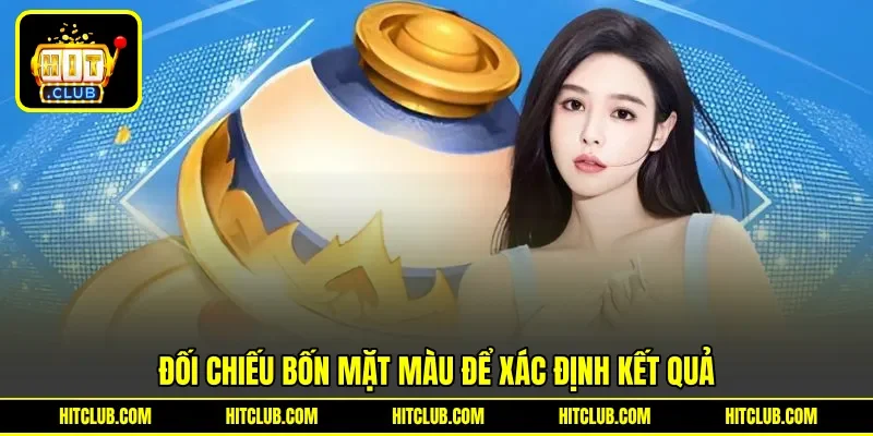 Đối chiếu bốn mặt màu để xác định kết quả